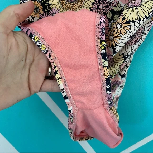 VYB Floral Micro Strap One Piece Swimsuit - Picture 8 of 9